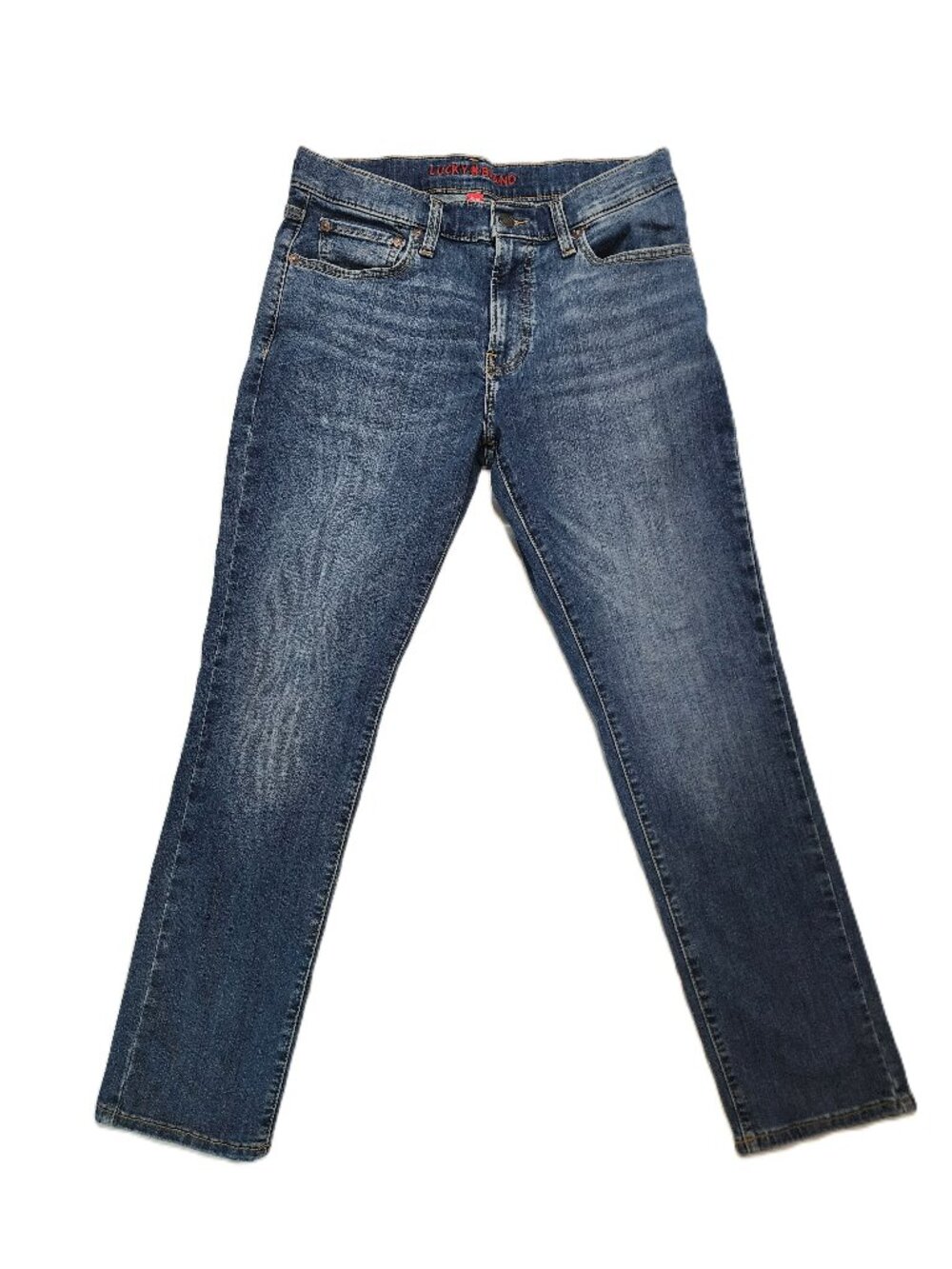 Lucky Brand 410 Athletic Straight Jeans W30 L30 Mid Rise Stretch Denim